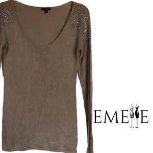 EXPRESS Sweater Rhinestone Embellished Shoulder S
